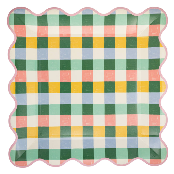 My Mind’s Eye Party Hopscotch Gingham 10" Plate