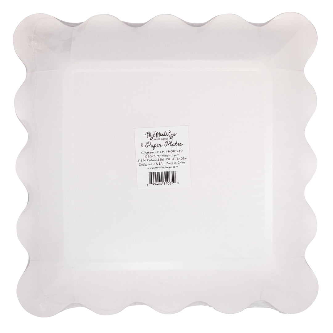 My Mind’s Eye Party Hopscotch Gingham 10" Plate