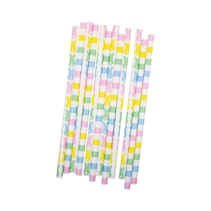 My Mind’s Eye Party Pastel Bunnies Reusable Straws