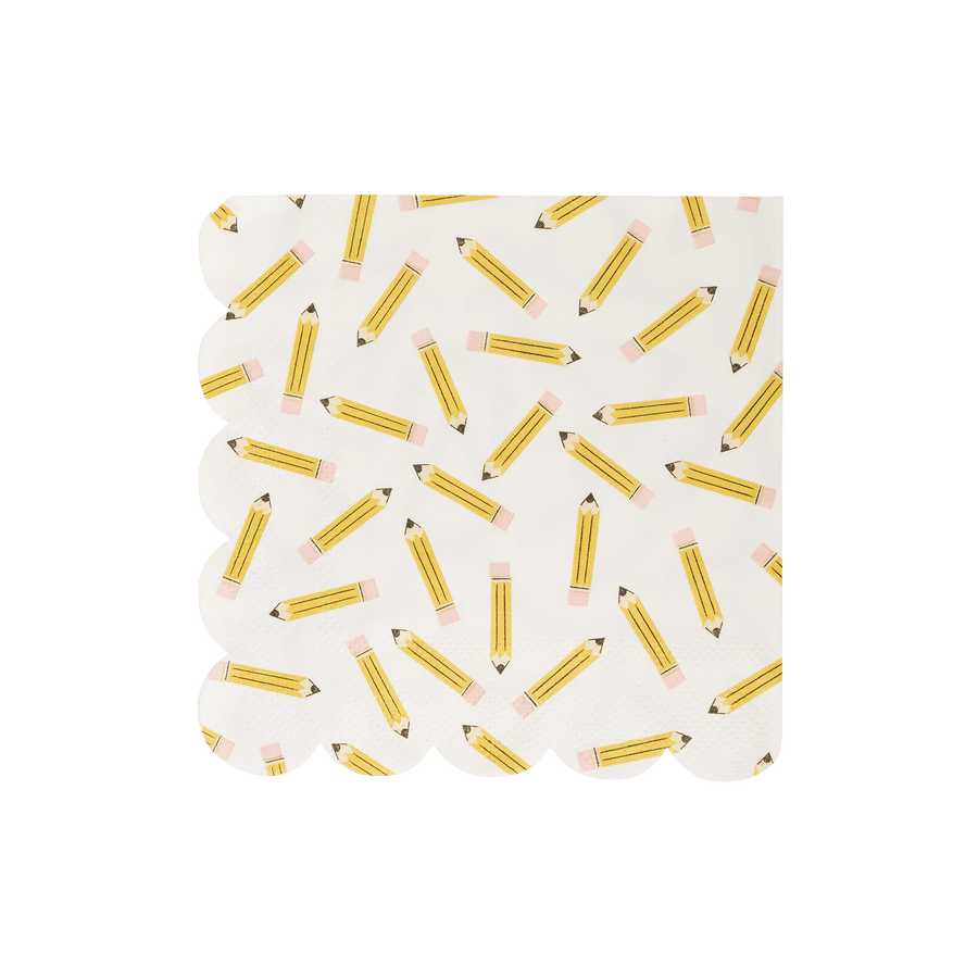 My Mind’s Eye Party Pencil Pattern Scallop Cocktail Napkin