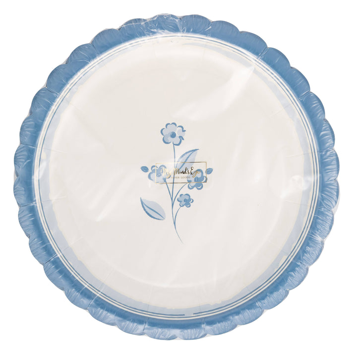 My Mind’s Eye Party Round Blue Flower 8" Plate