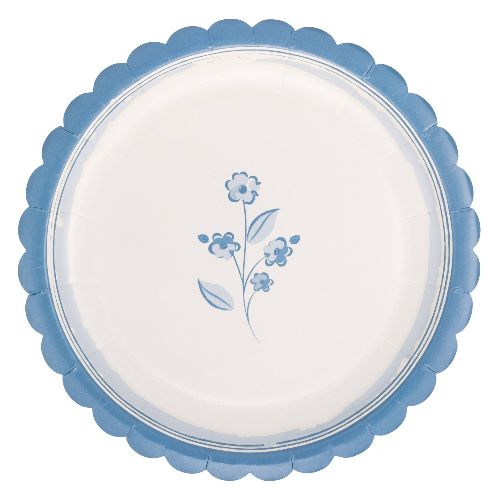 My Mind’s Eye Party Round Blue Flower 8" Plate
