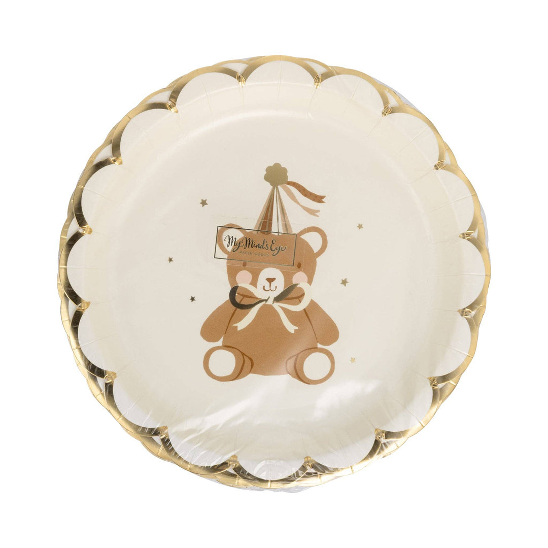 My Mind’s Eye Party Teddy Bear Baby Dessert Plate