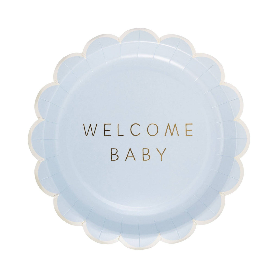 My Mind’s Eye Party Welcome Baby Blue Plate