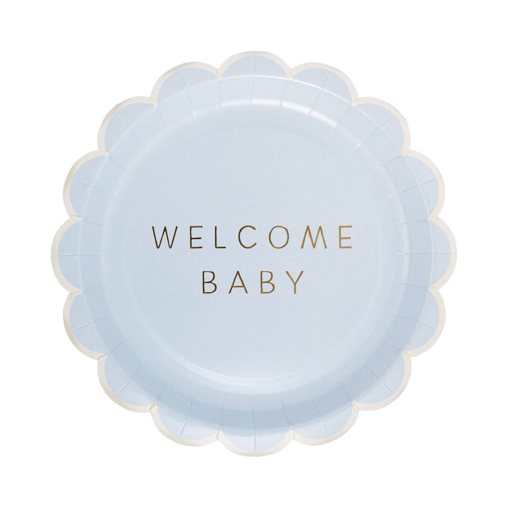My Mind’s Eye Party Welcome Baby Blue Plate