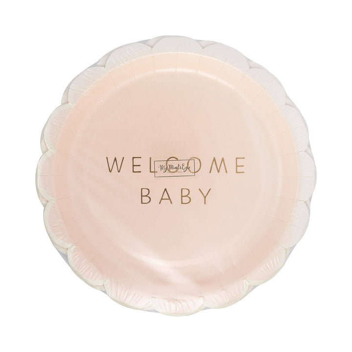 My Mind’s Eye Party Welcome Baby Pink Plate