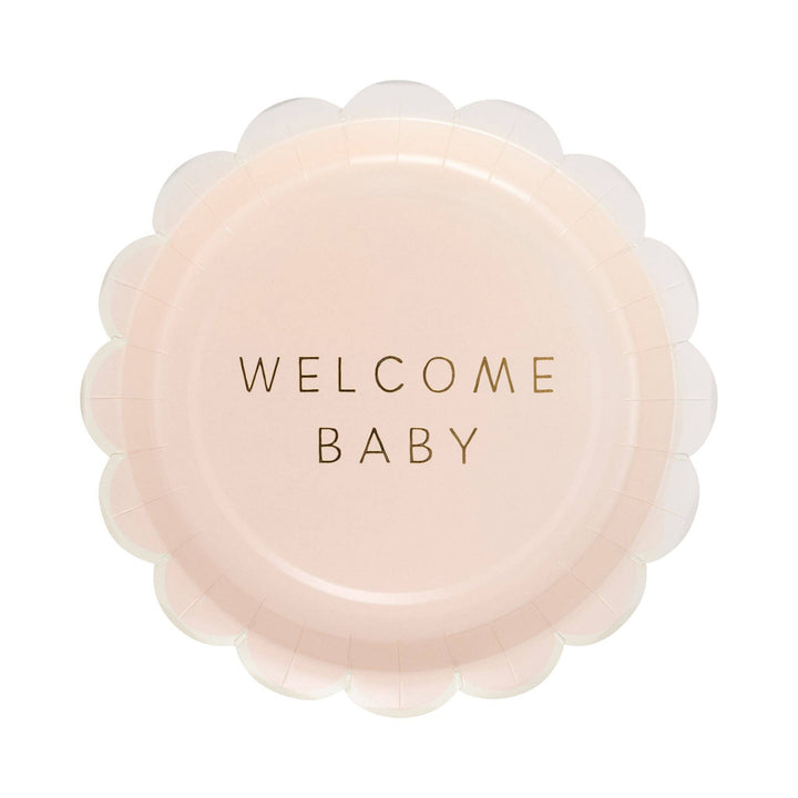 My Mind’s Eye Party Welcome Baby Pink Plate