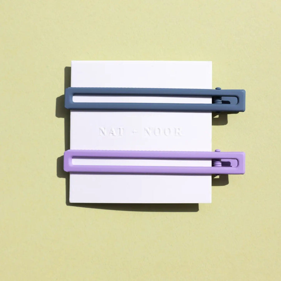 Nat + Noor Hair Accessories Leia Hair Clips in Lilac and Sky