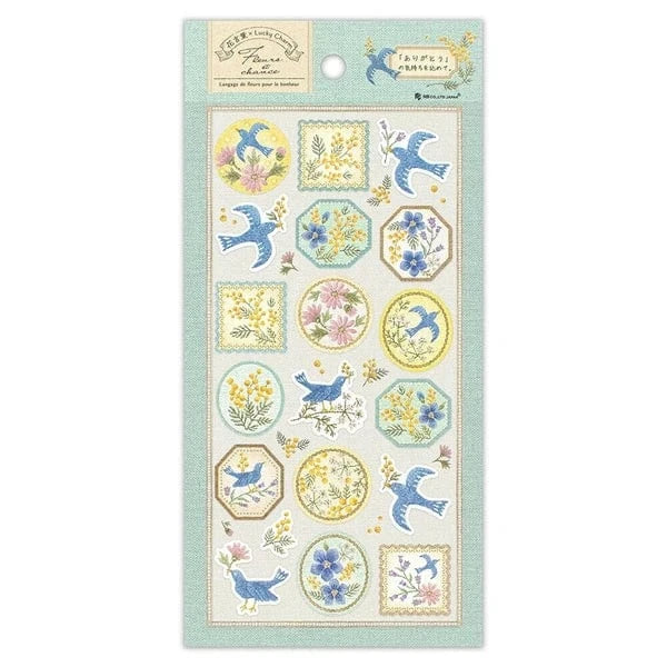 NB. CO. Cards Fleurs et chance Seal Stickers