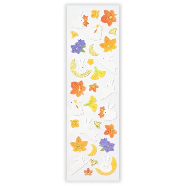 NB. CO. Cards Japanese Gold Foil Stickers – Autumn Rabbits