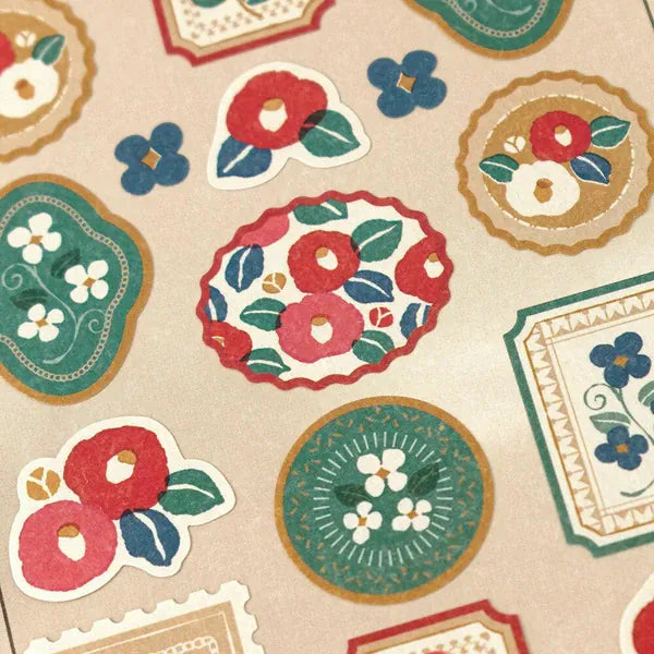 NB. CO. Cards Japanese Washi Stickers – Camellia