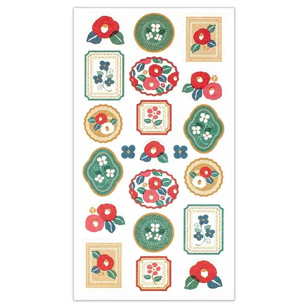 NB. CO. Cards Japanese Washi Stickers – Camellia