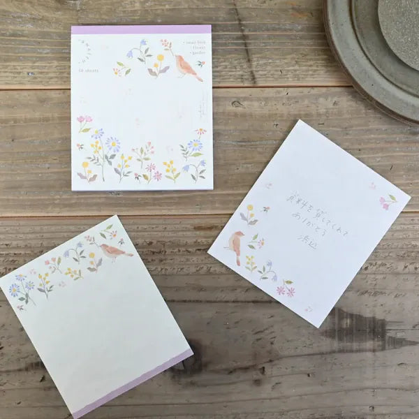 NB. CO. Paper Awairo Japanese Memo Pad – Swaying Flowers