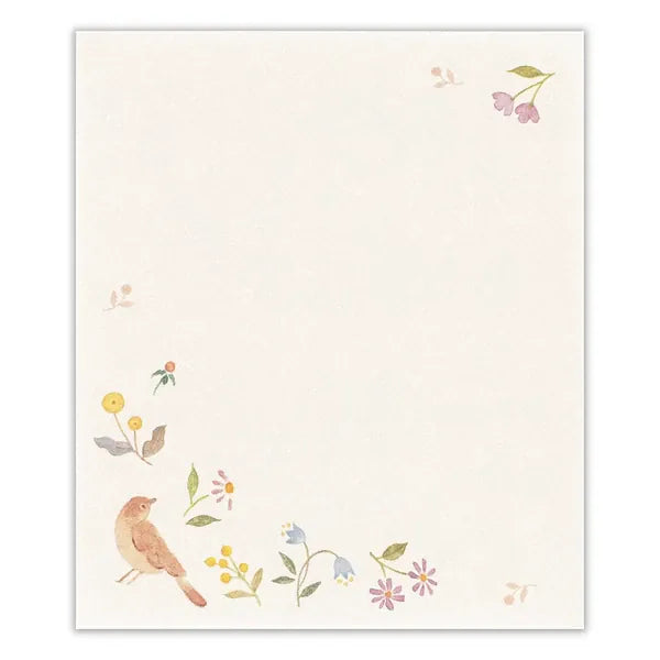 NB. CO. Paper Awairo Japanese Memo Pad – Swaying Flowers