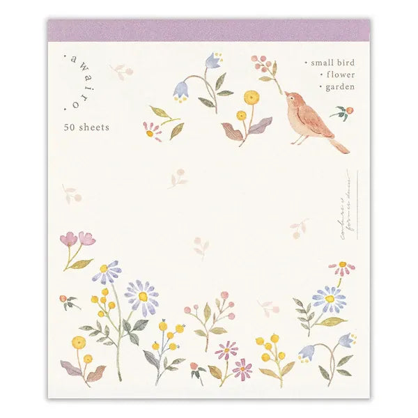NB. CO. Paper Awairo Japanese Memo Pad – Swaying Flowers