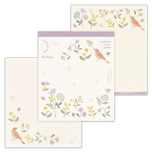 NB. CO. Paper Awairo Japanese Memo Pad – Swaying Flowers