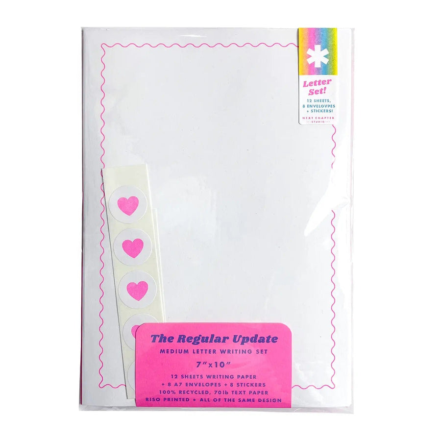 Next Chapter Studio Stationery Set Flo Pink Hearts Letter Writing Set - Small