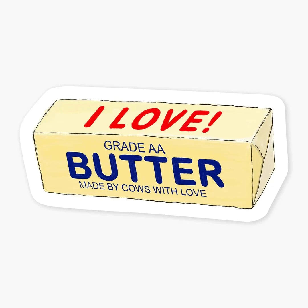 Nice Enough Cards Butter 3" Art Sticker