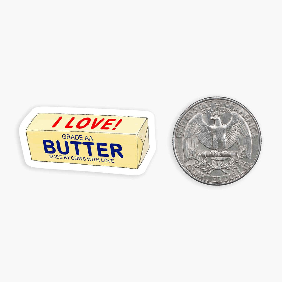 Nice Enough Cards Butter Mini Sticker