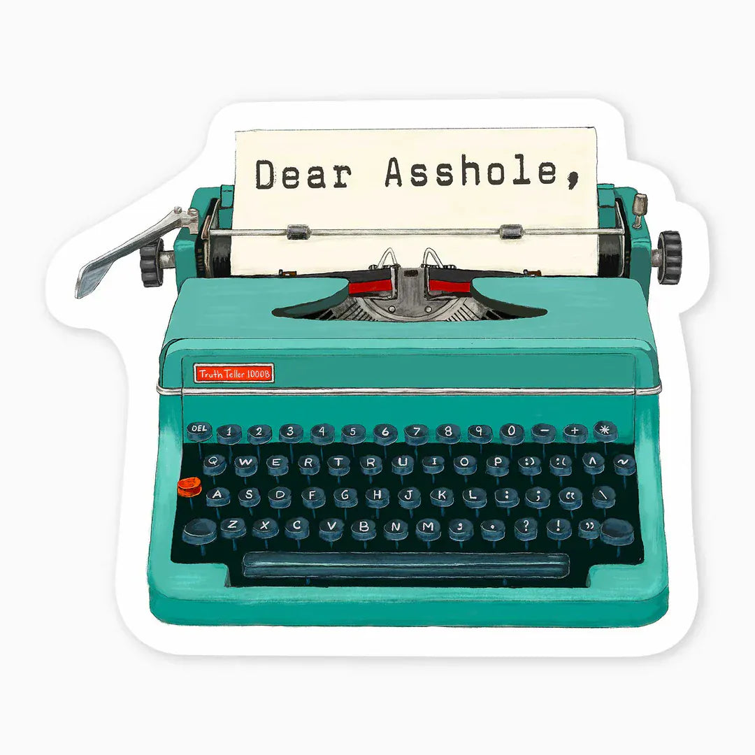 Nice Enough Cards Dear Asshole - 3" Art Sticker