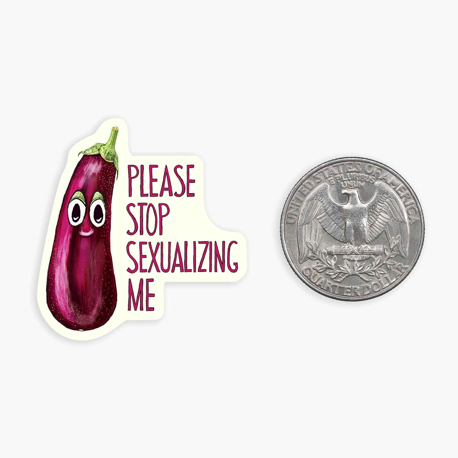 Nice Enough Cards Eggplant Mini Sticker