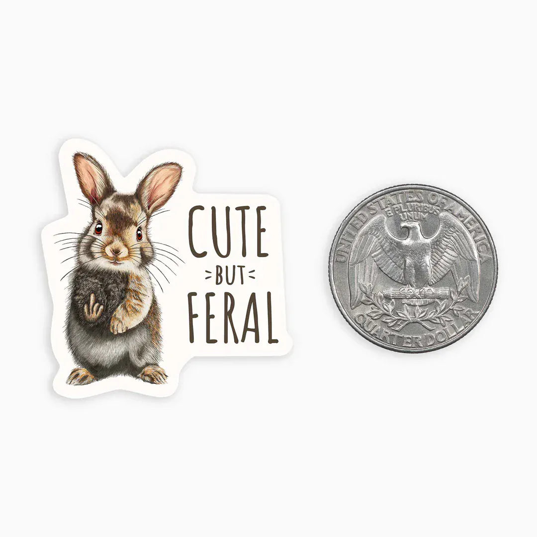 Nice Enough Cards Feral Mini Sticker