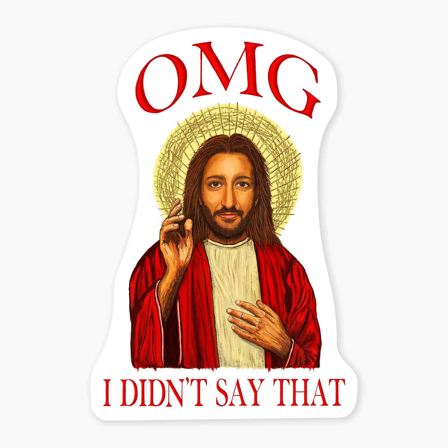 Nice Enough Cards OMG Jesus - 3" Art Sticker