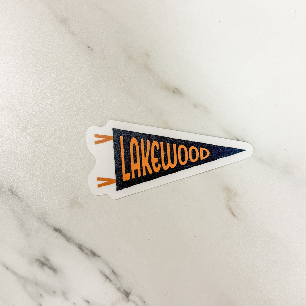 Nice Enough Cards Pennant - Lakewood Sticker