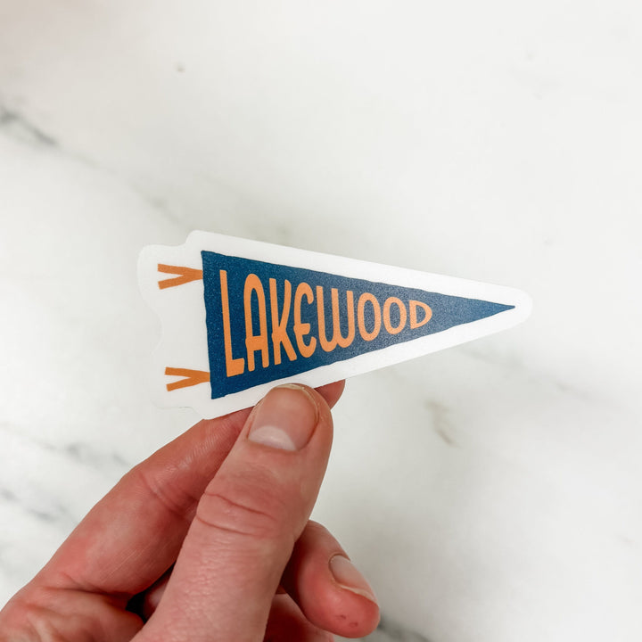 Nice Enough Cards Pennant - Lakewood Sticker
