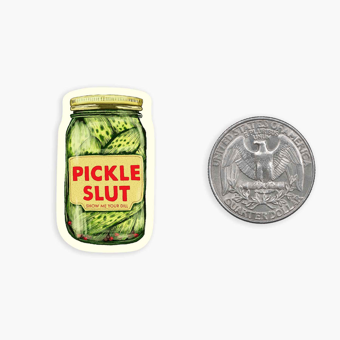 Nice Enough Cards Pickle Slut Mini Sticker