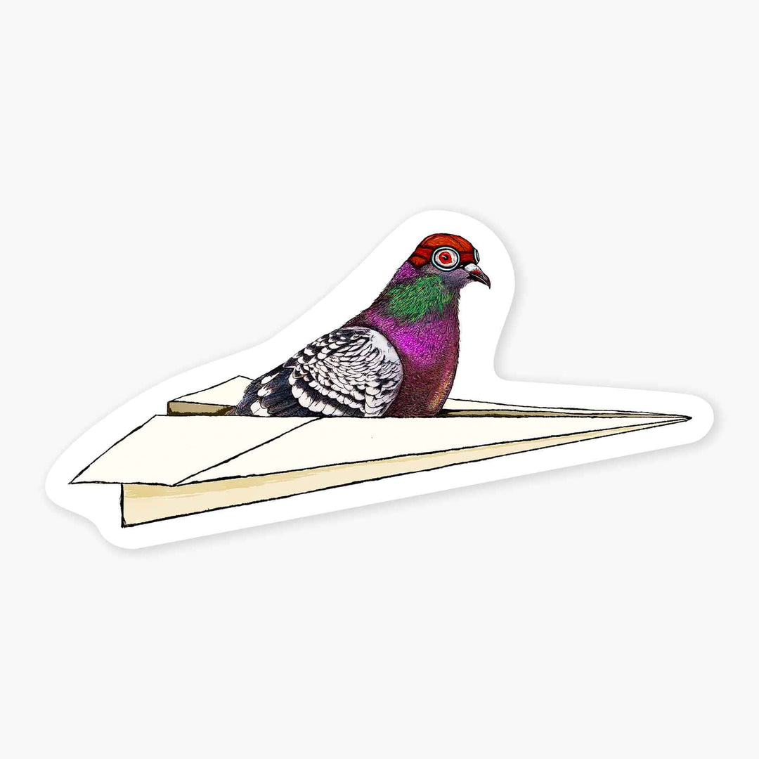Nice Enough Cards Pigeon - 3" Art Sticker
