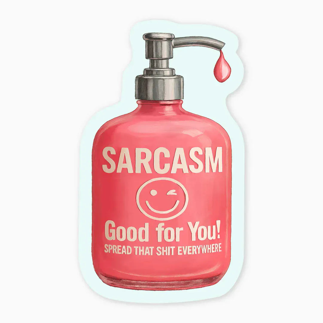 Nice Enough Cards Sarcasm - 3" Art Sticker