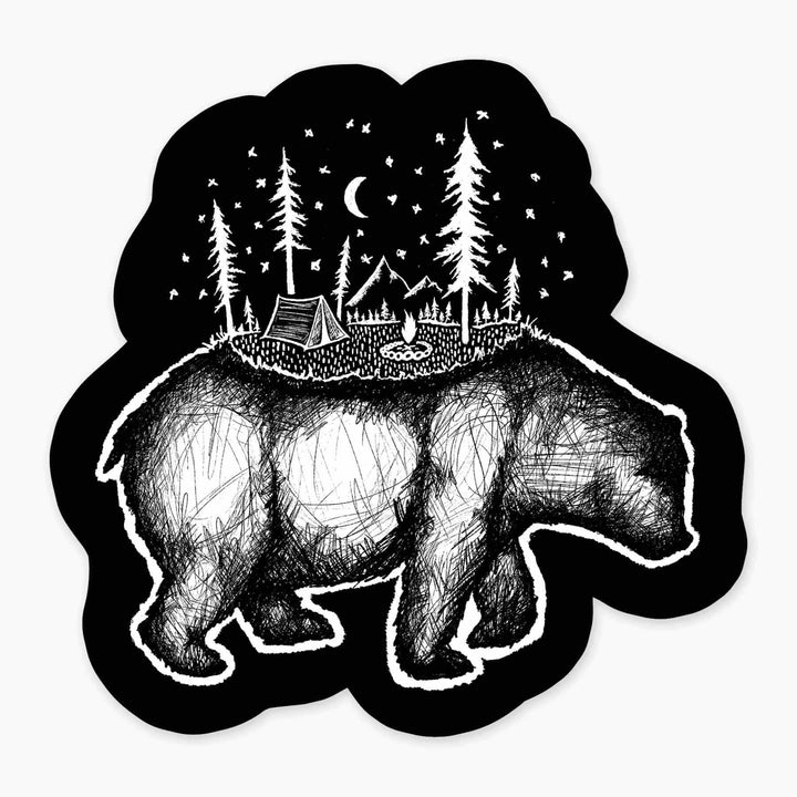 Nice Enough Sticker Bear Camp Mini Sticker