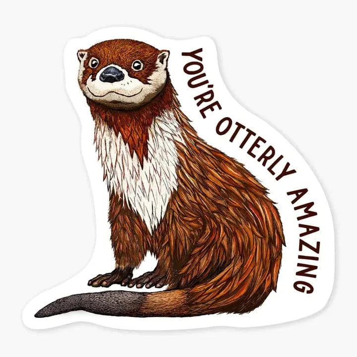 Nice Enough Sticker Otterly - 3" Art Sticker