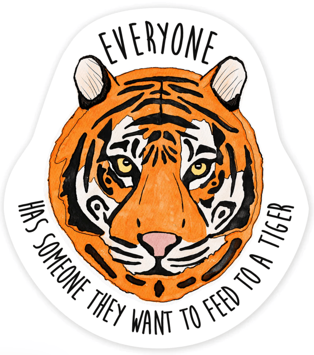 Nice Enough Sticker Tiger Food Sticker
