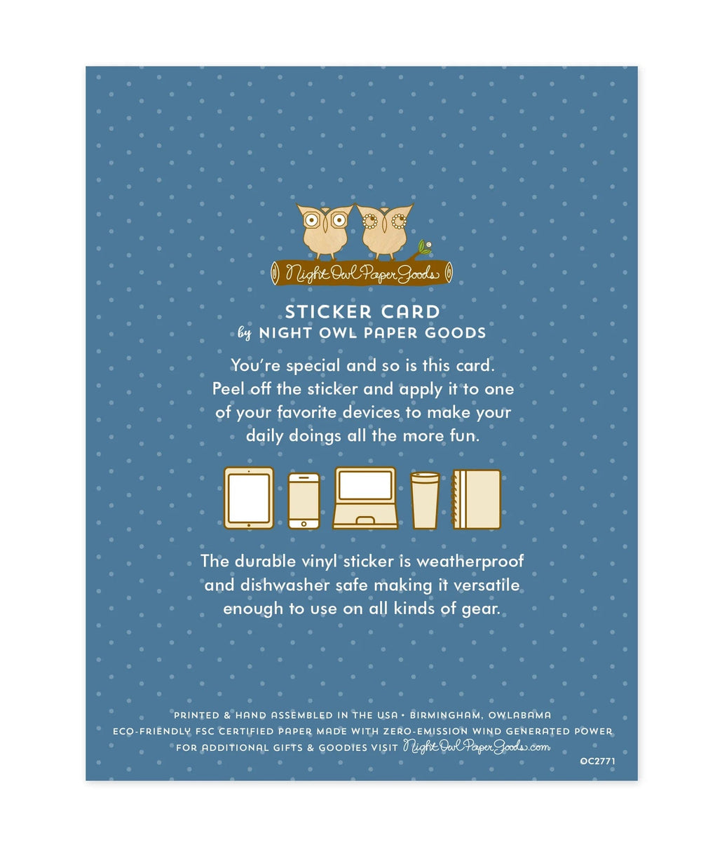 Night Owl Paper Goods Card Shining Star Admin Sticker Admin Professionals Day Card
