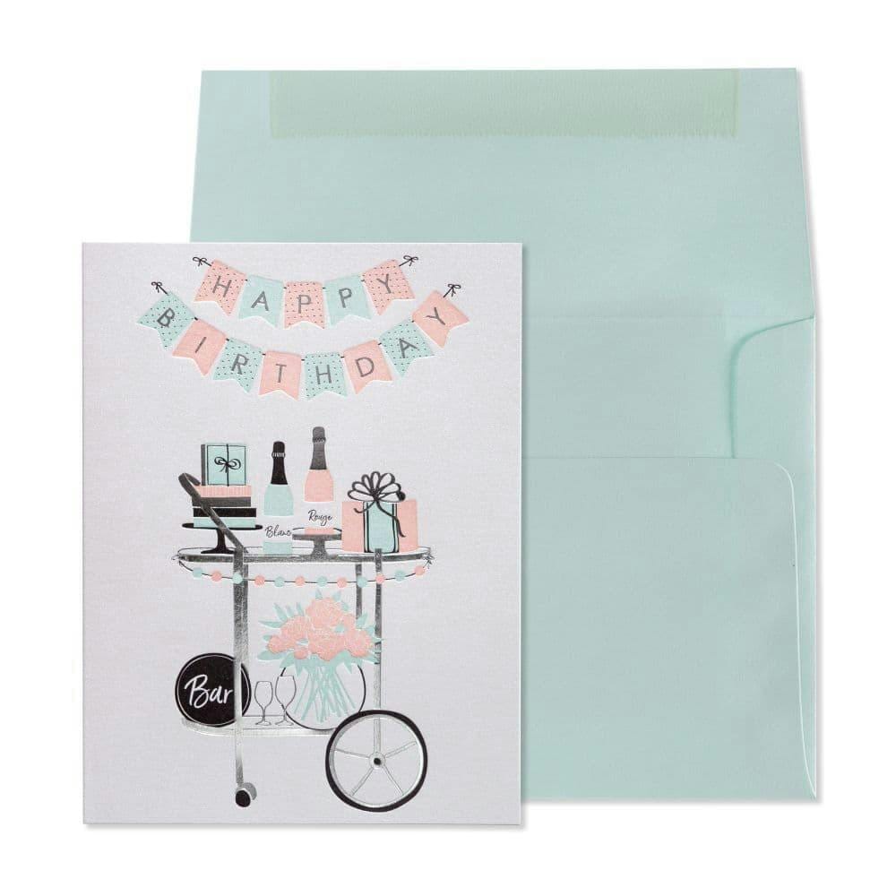 Niquea.D birthday card Chic Bar Cart Celebration Birthday Card