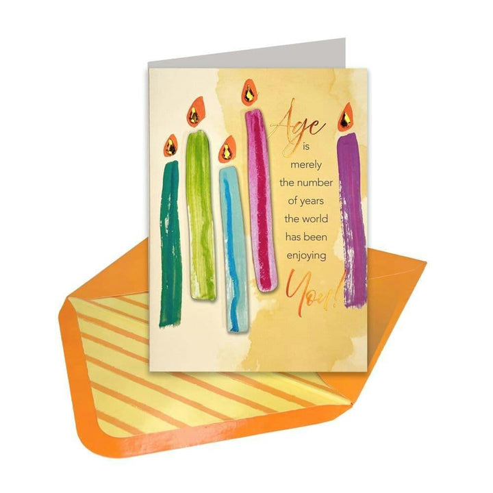 Niquea.D birthday card Five Candles and Lettering Birthday Card