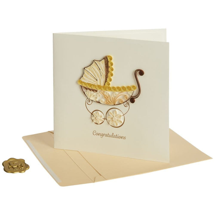 Niquea.D Card Bassinet Baby Congrats Card