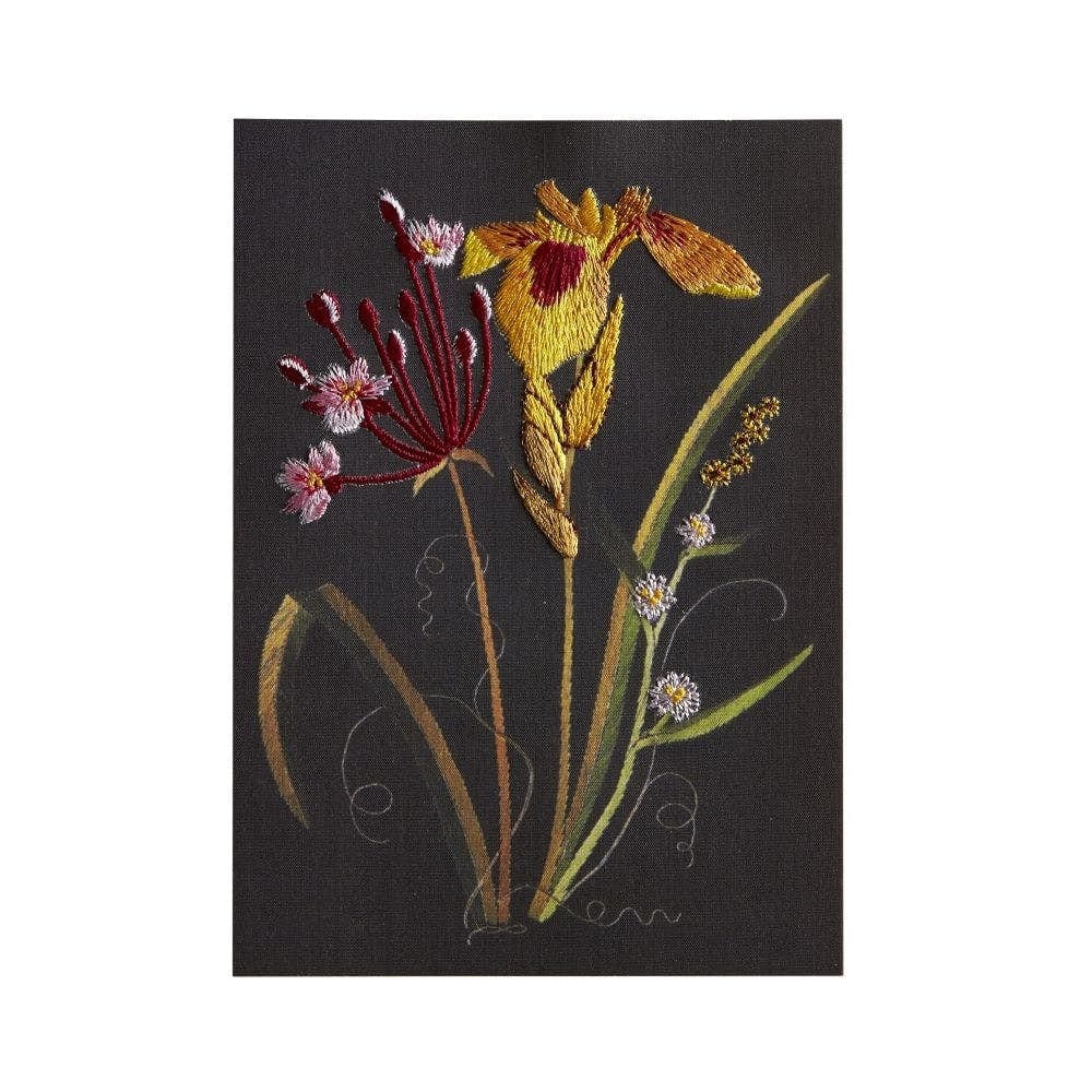 Niquea.D Card Embroidered Flowers Sympathy Card
