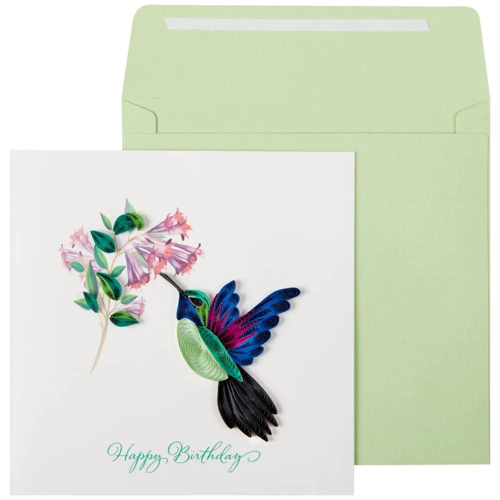 Niquea.D Card Hummingbird Quilling Birthday Card