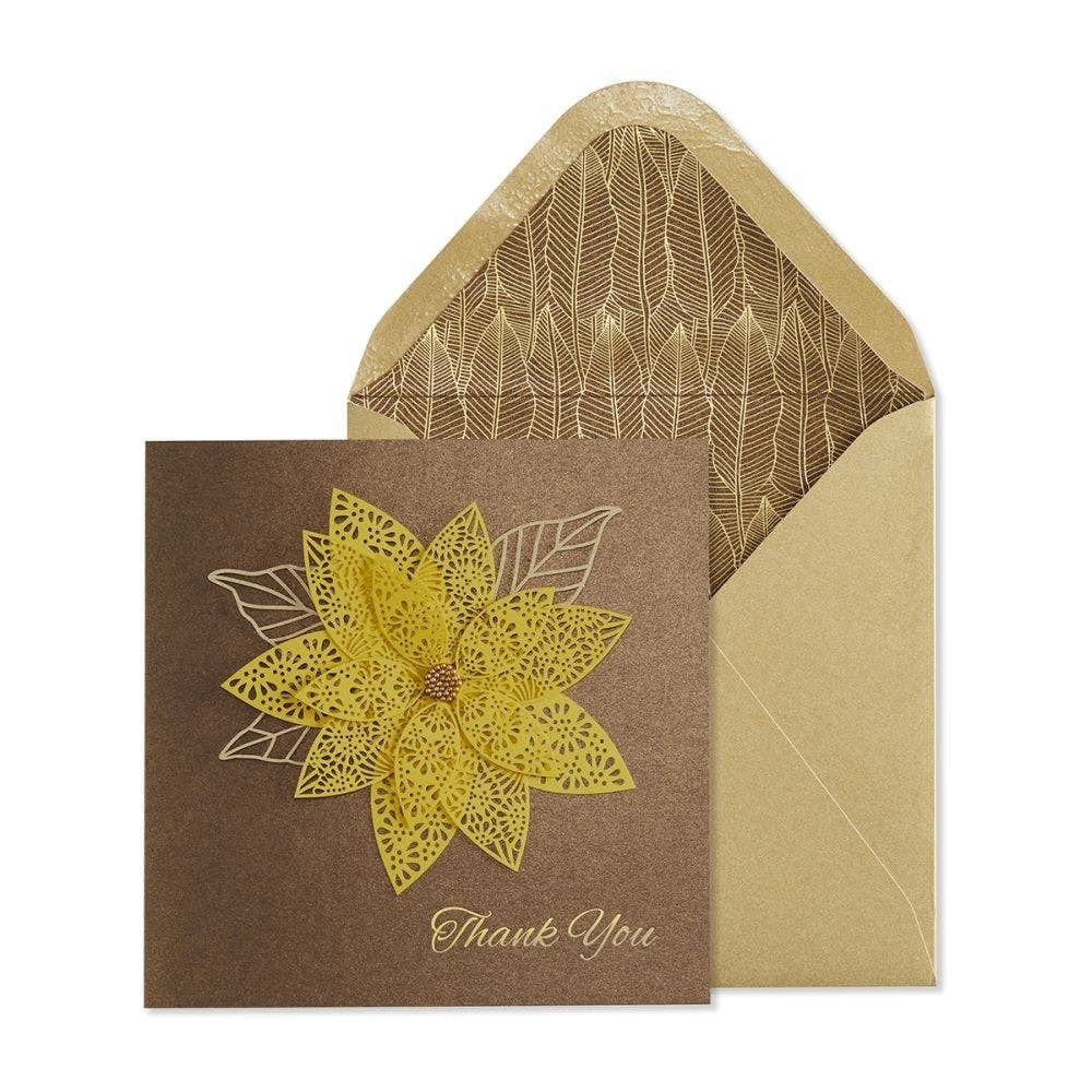 Niquea.D Card Laser Floral Thank You Card