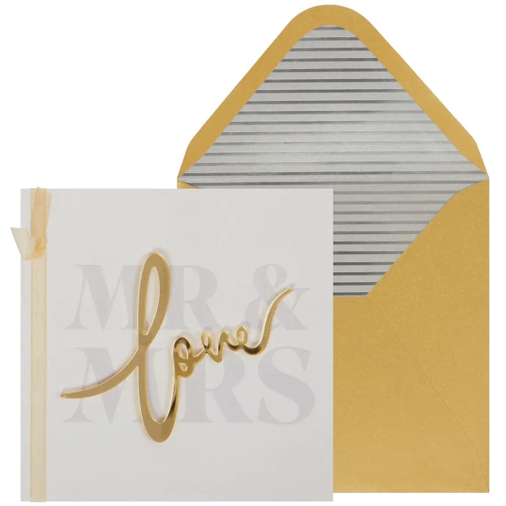 Niquea.D Card Mr & Mrs Feature Lettering Wedding Card