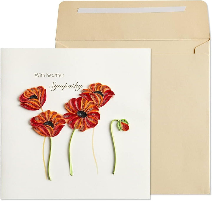 Niquea.D card Poppies Sympathy Card