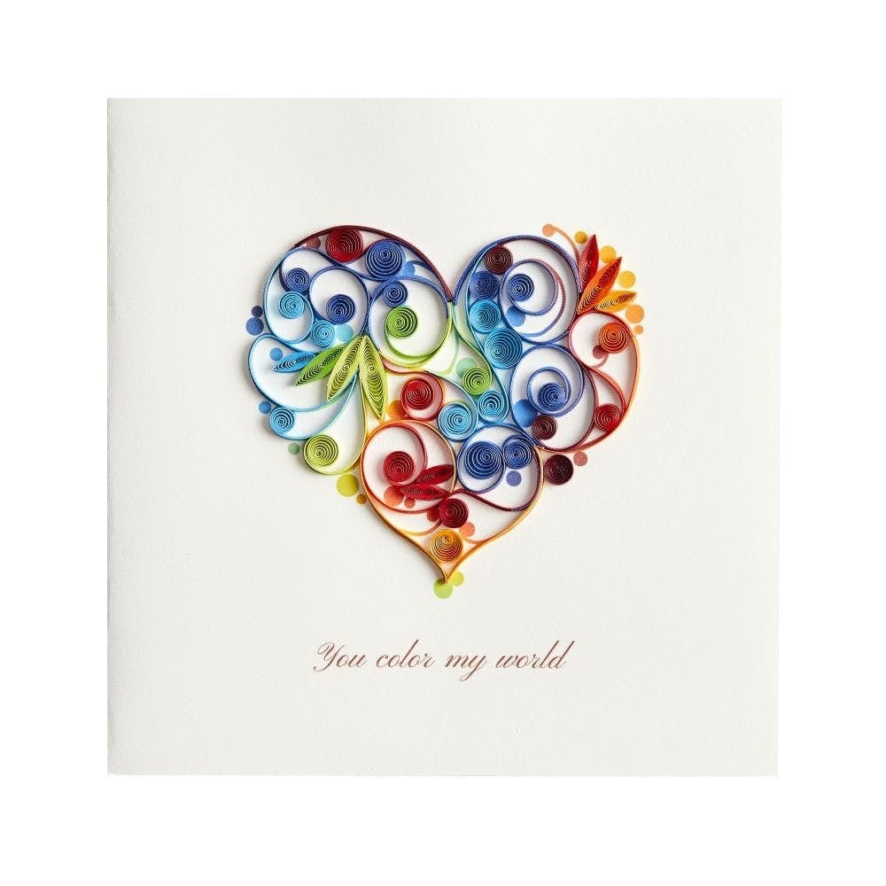 Niquea.D Card Rainbow Heart Anniversary Card