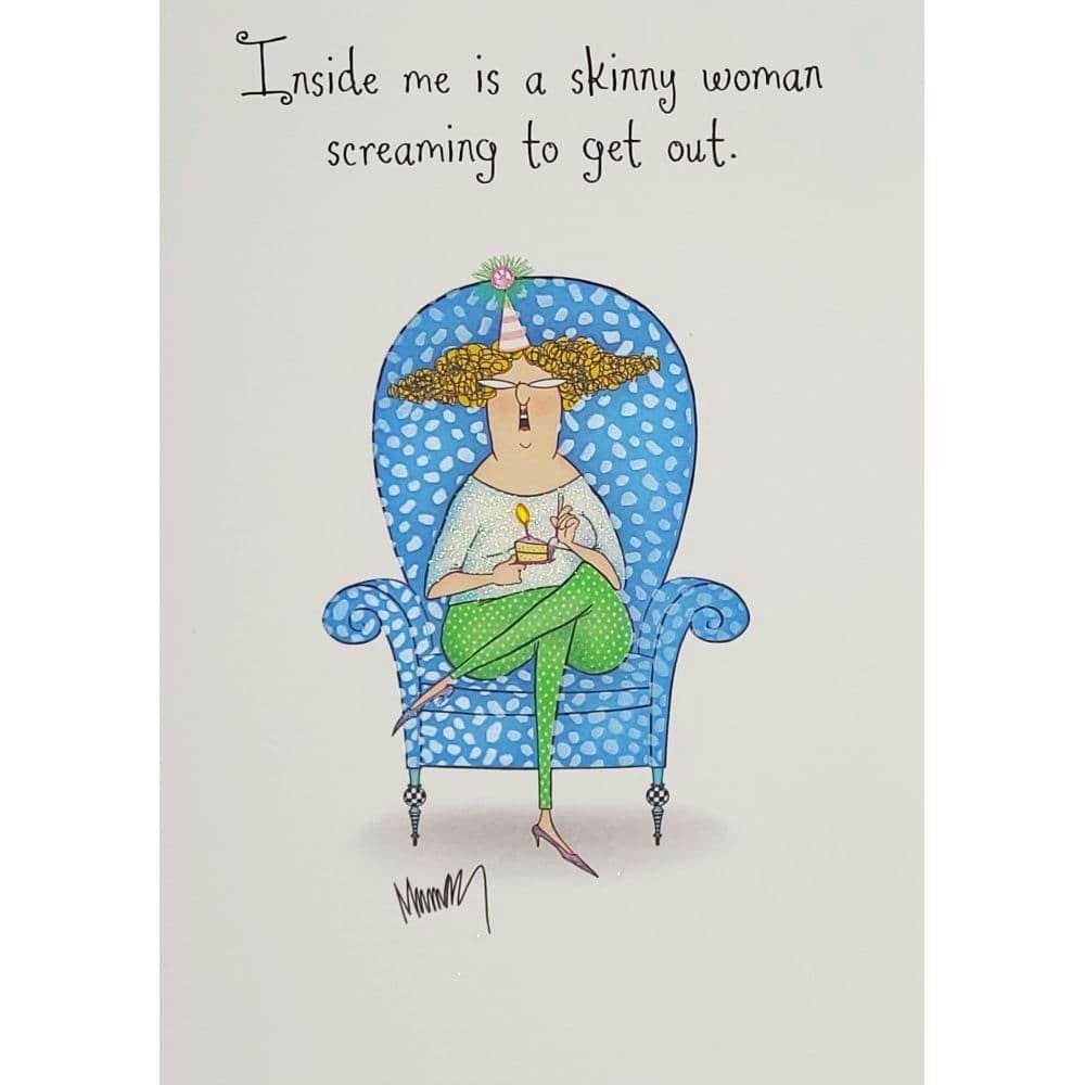 Niquea.D Card Skinny Woman Birthday Card