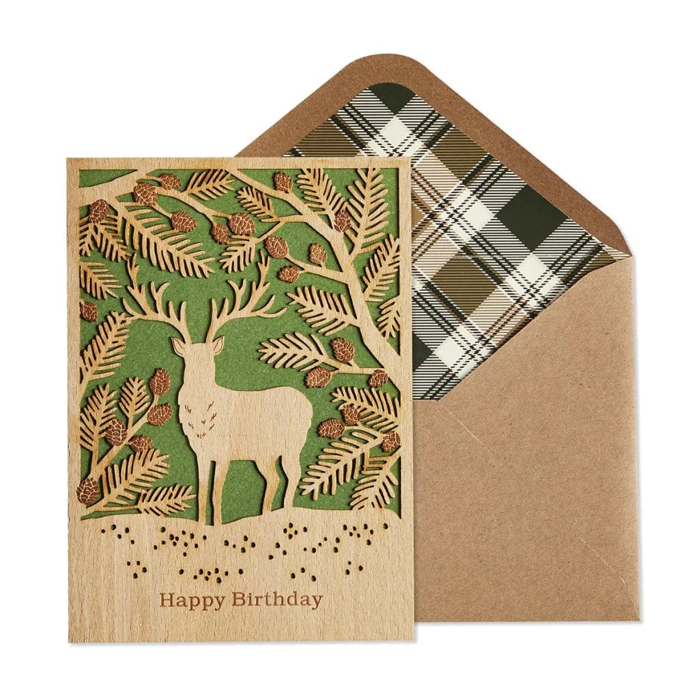 Niquea.D Card Wood Stag Birthday Card