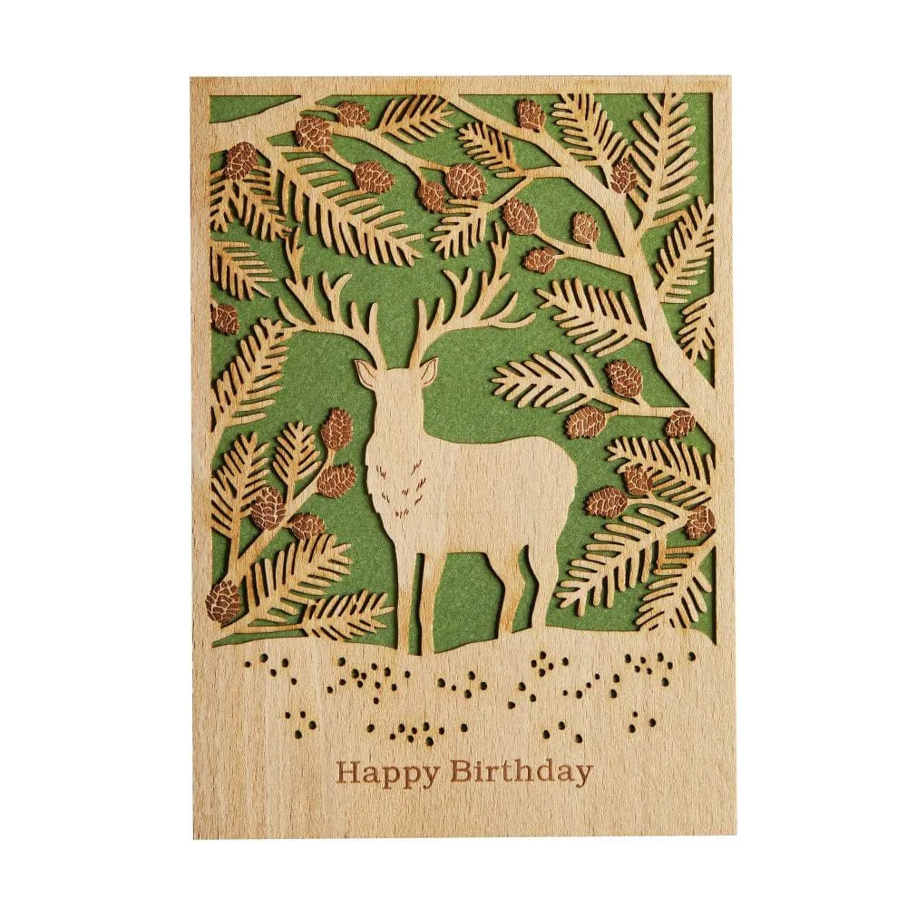 Niquea.D Card Wood Stag Birthday Card