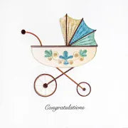 Niquea.D Cards Bassinet Baby Congrats Card
