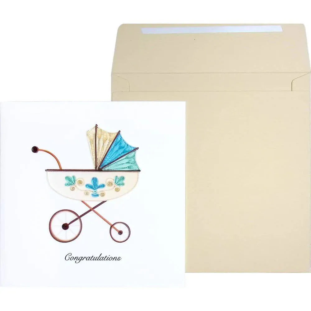 Niquea.D Cards Bassinet Baby Congrats Card